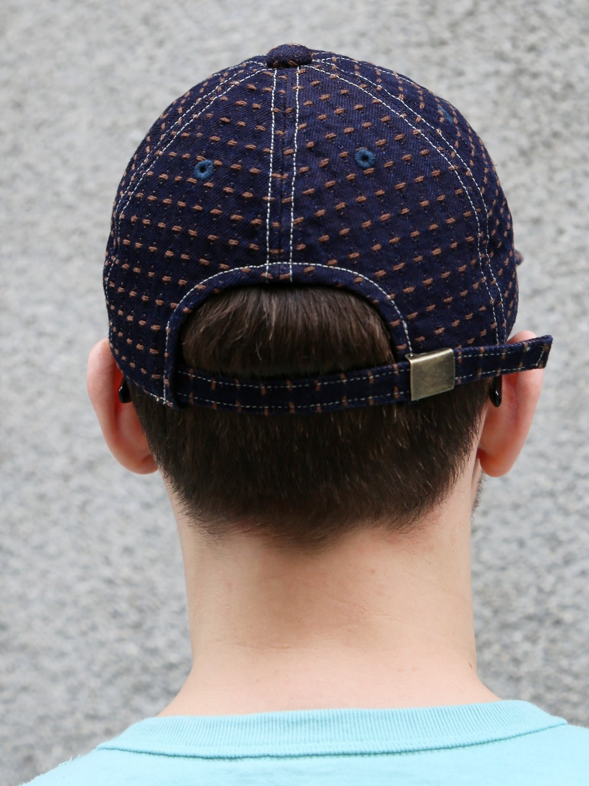 Studio D'Artisan Sashiko Denim Cap – Kakishibu Dyed (D7578)