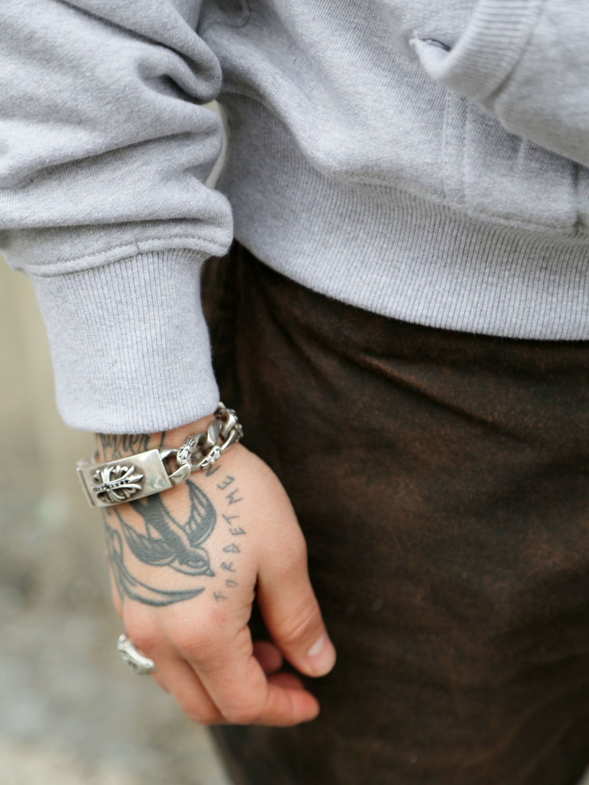 Nudie Jeans Gunde Logo Hoodie – Greymelange (150600)