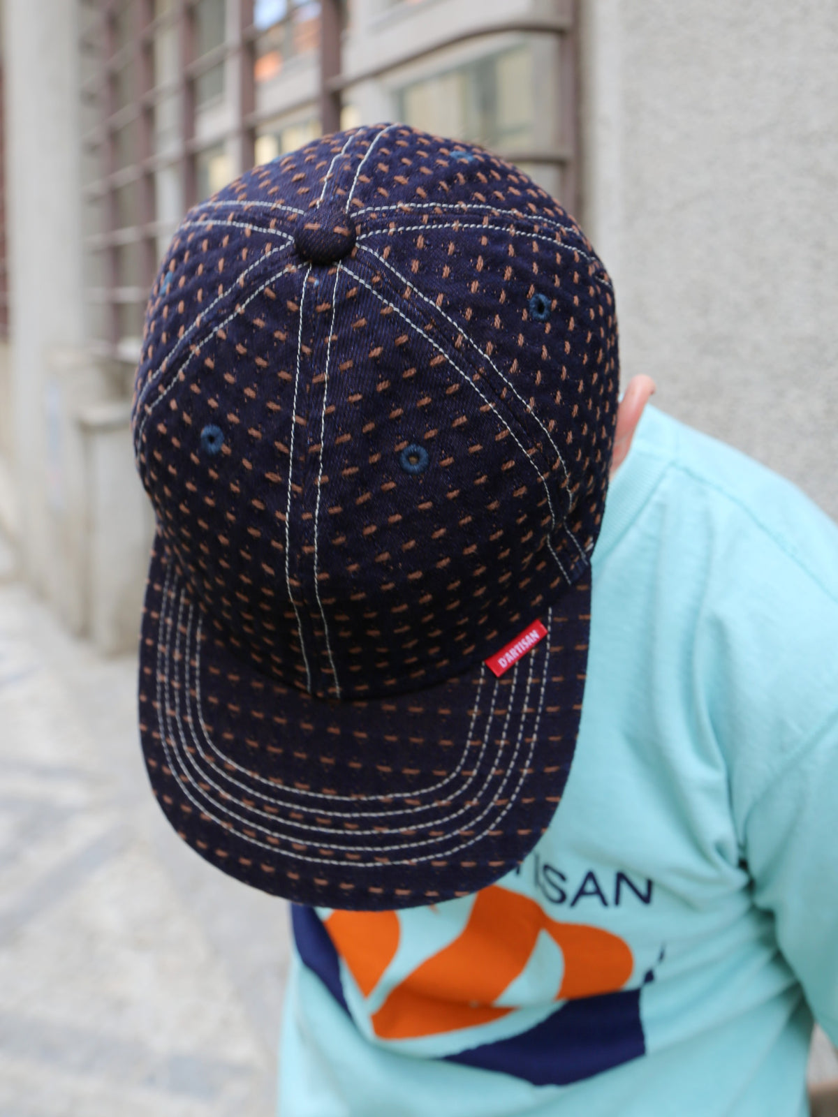 Studio D'Artisan Sashiko Denim Cap – Kakishibu Dyed (D7578)