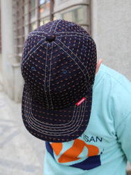 Studio D'Artisan Sashiko Denim Cap – Kakishibu Dyed (D7578)
