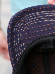 Studio D'Artisan Sashiko Denim Cap – Kakishibu Dyed (D7578)
