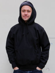 The Real McCoy's MC20113 Heavyweight Hooded Sweatshirt - Black