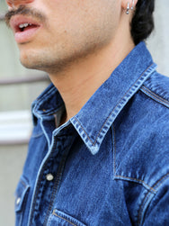 Freenote Cloth Modern Western Shirt 11oz Denim – Stone Wash (M0002218-STW)