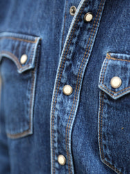 Freenote Cloth Modern Western Shirt 11oz Denim – Stone Wash (M0002218-STW)