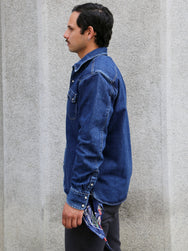 Freenote Cloth Modern Western Shirt 11oz Denim – Stone Wash (M0002218-STW)