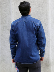 Freenote Cloth Modern Western Shirt 11oz Denim – Stone Wash (M0002218-STW)