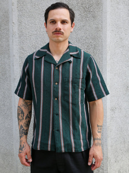 Fleurs de Bagne Chemise SS 50’s – Azteque Green (FDB-SS50-AG_S)
