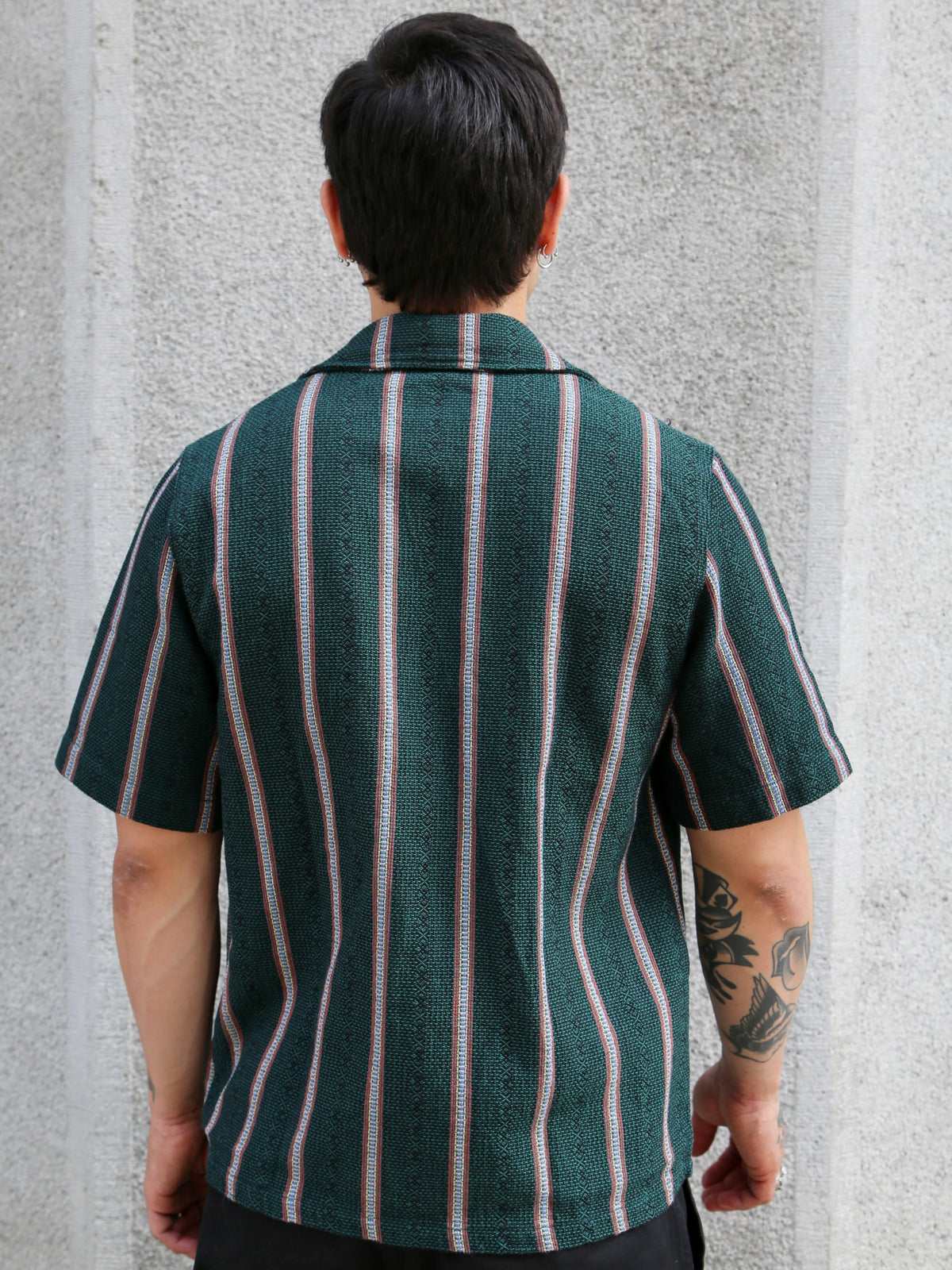 Fleurs de Bagne Chemise SS 50’s – Azteque Green (FDB-SS50-AG_S)