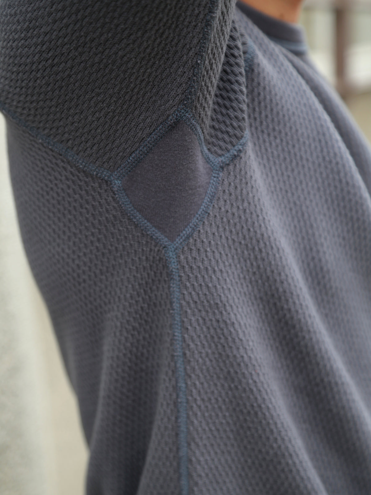 The Real McCoy's Honeycomb Thermal Shirt – Ink Blue (MC23115)
