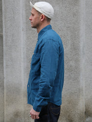 Indigofera McAllen Mill Scale Canvas Shirt – Ocean Blue (6346-537-43)