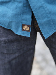 Indigofera McAllen Mill Scale Canvas Shirt – Ocean Blue (6346-537-43)