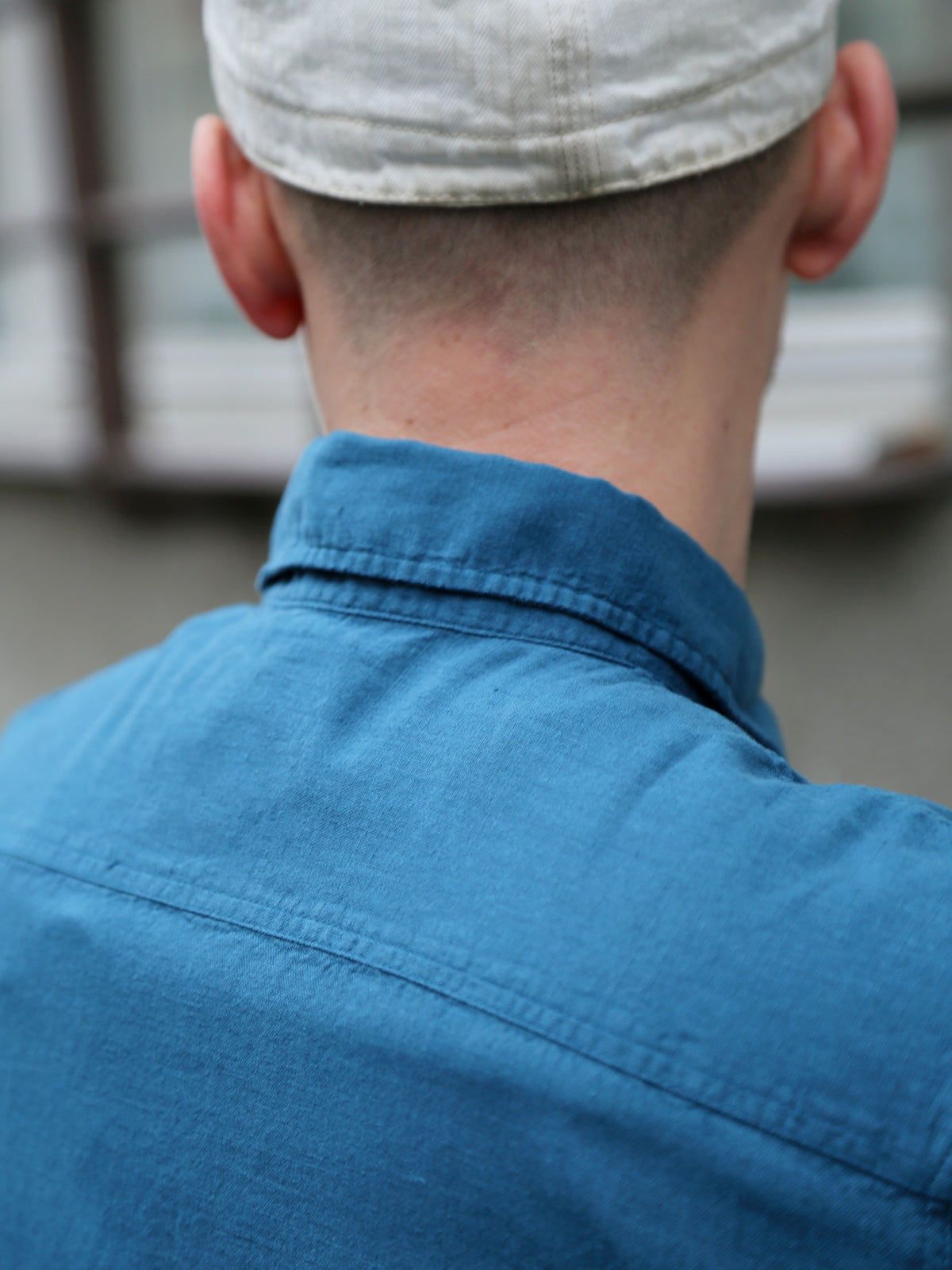 Indigofera McAllen Mill Scale Canvas Shirt – Ocean Blue (6346-537-43)