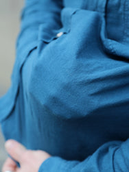 Indigofera McAllen Mill Scale Canvas Shirt – Ocean Blue (6346-537-43)