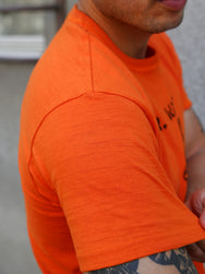 The Real McCOY's Athletic T-Shirt Devil Dog Stencil – Orange (MC26031-070)