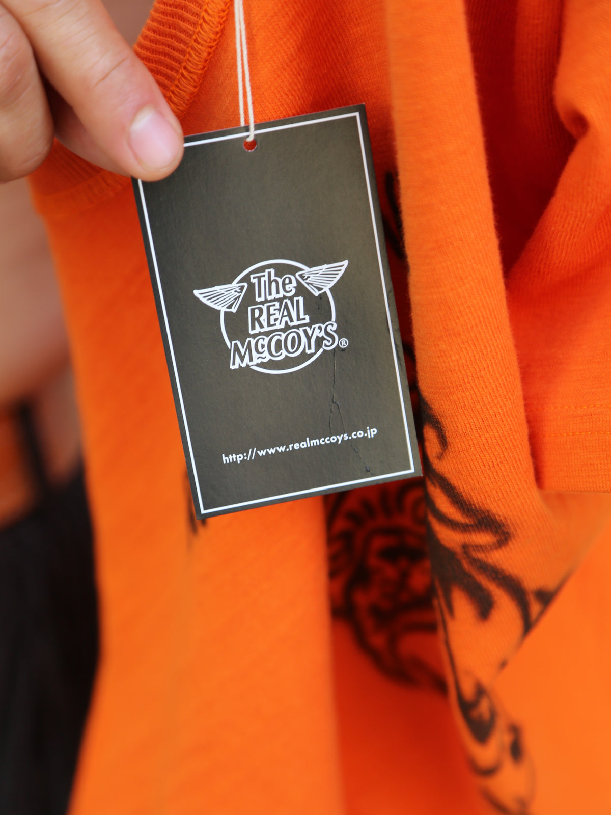 The Real McCOY's Athletic T-Shirt Devil Dog Stencil – Orange (MC26031-070)