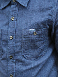 Iron Heart 5oz Double Gauze Short Sleeved Work Shirt – Indigo (IHSH-417-IND)