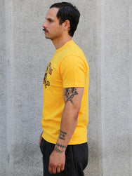 The Real McCOY's Athletic T-Shirt 2-Wheelers Of Detroit – Yellow (BC26009-060)