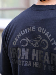 Iron Heart IHT-2401-BLK 7.5Oz Printed Loopwheel Crew Neck T-Shirt – Black