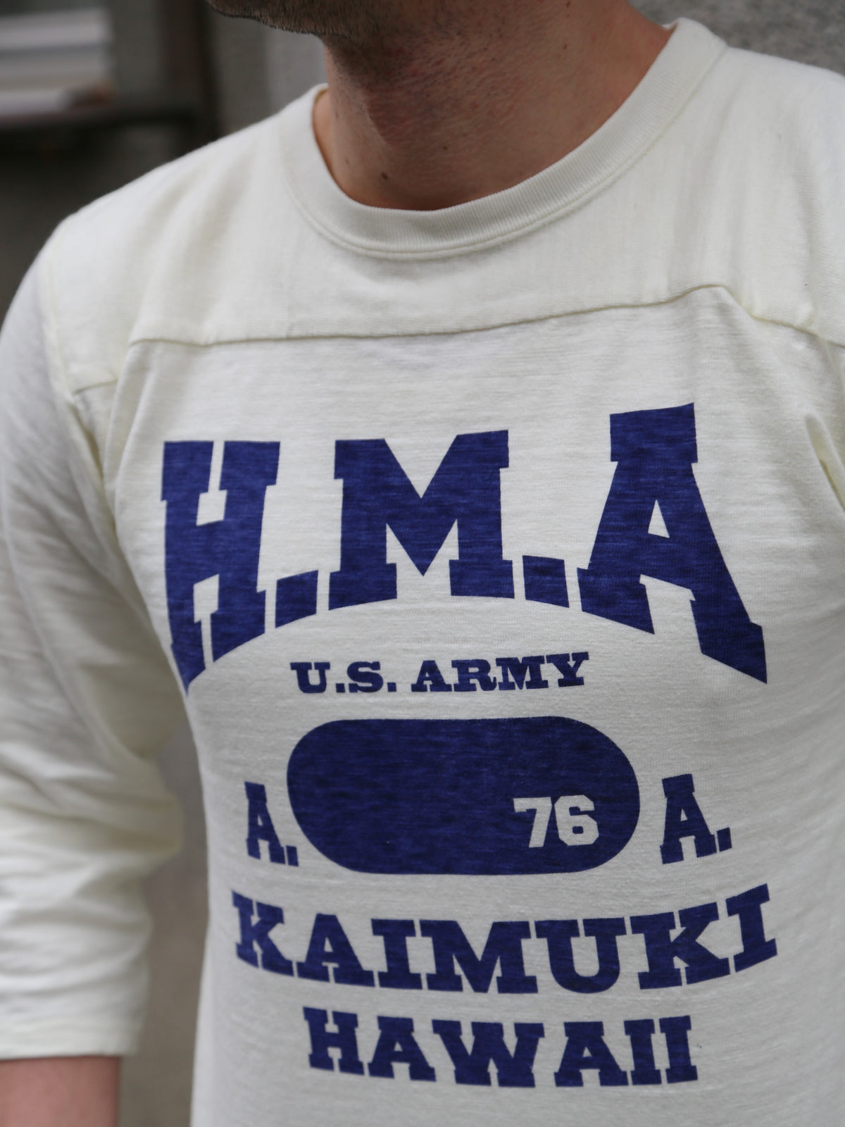 Sun Surf "H.M.A" Slub Yarn Football Tee – White (SS69656-105)