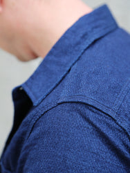 Iron Heart 5oz Double Gauze Short Sleeved Work Shirt – Indigo (IHSH-417-IND)