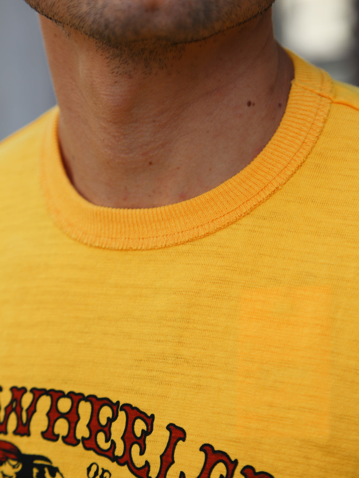 The Real McCOY's Athletic T-Shirt 2-Wheelers Of Detroit – Yellow (BC26009-060)