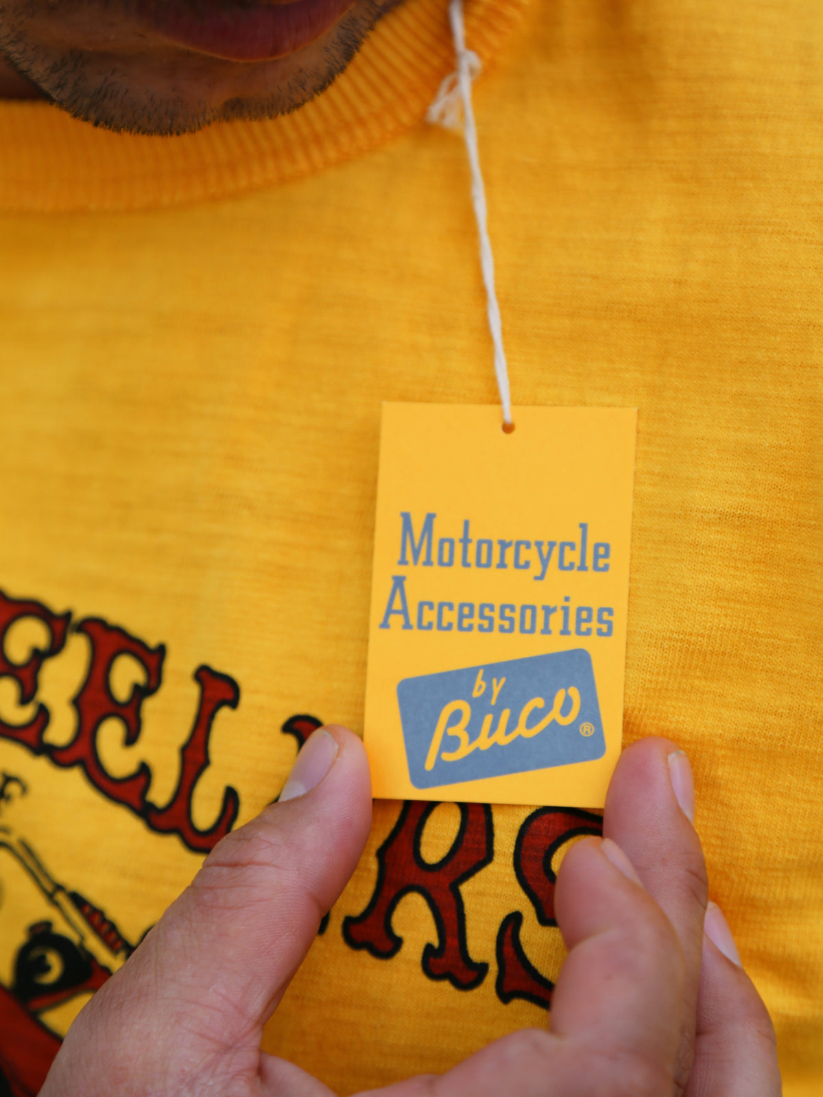 The Real McCOY's Athletic T-Shirt 2-Wheelers Of Detroit – Yellow (BC26009-060)