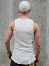 Indigofera Frank Cotton Rib Tank Top – Cocatoo White (4550-166-10)