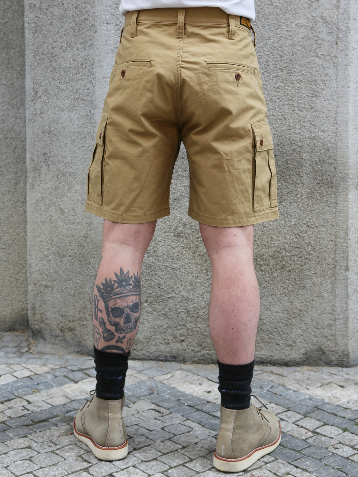Iron Heart 9oz Canvas Military Cargo Shorts – Beige (IH-740-BEI)