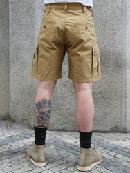 Iron Heart 9oz Canvas Military Cargo Shorts – Beige (IH-740-BEI)