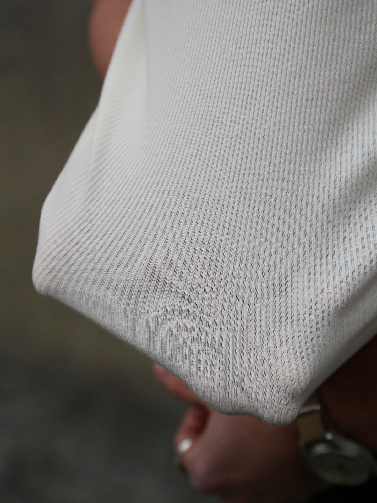 Indigofera Frank Cotton Rib Tank Top – Cocatoo White (4550-166-10)