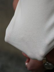 Indigofera Frank Cotton Rib Tank Top – Cocatoo White (4550-166-10)