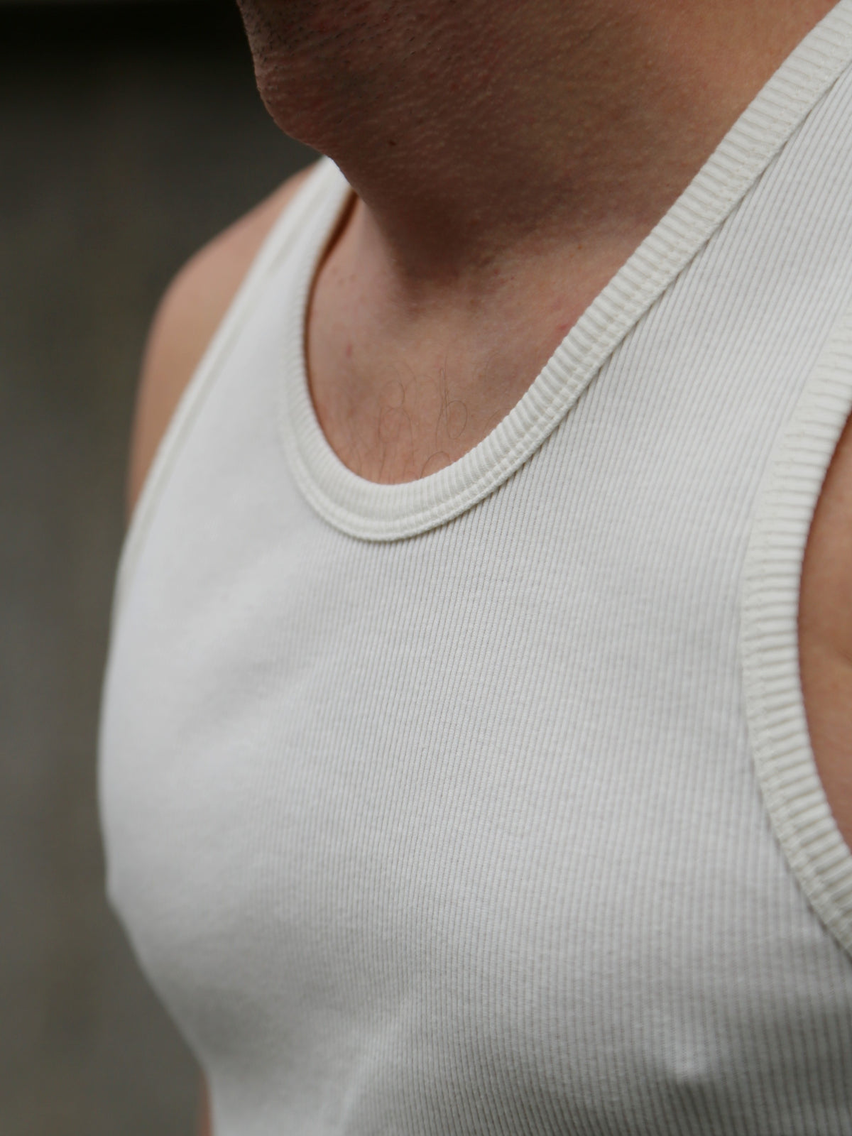 Indigofera Frank Cotton Rib Tank Top – Cocatoo White (4550-166-10)