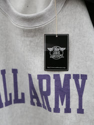 The Real McCoy's Heavyweight Crewneck All Army – Silver Grey (MC24102)