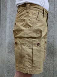 Iron Heart 9oz Canvas Military Cargo Shorts – Beige (IH-740-BEI)