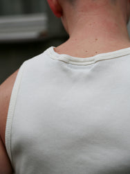 Indigofera Frank Cotton Rib Tank Top – Cocatoo White (4550-166-10)