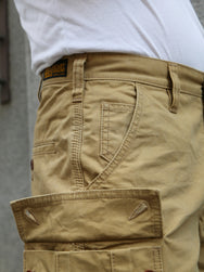 Iron Heart 9oz Canvas Military Cargo Shorts – Beige (IH-740-BEI)