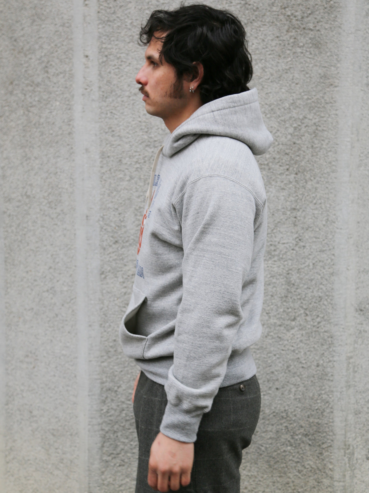 The Real McCoy's Military Print Hooded Sweatshirt, Air Force Boxing Team – Grey (MC24108)