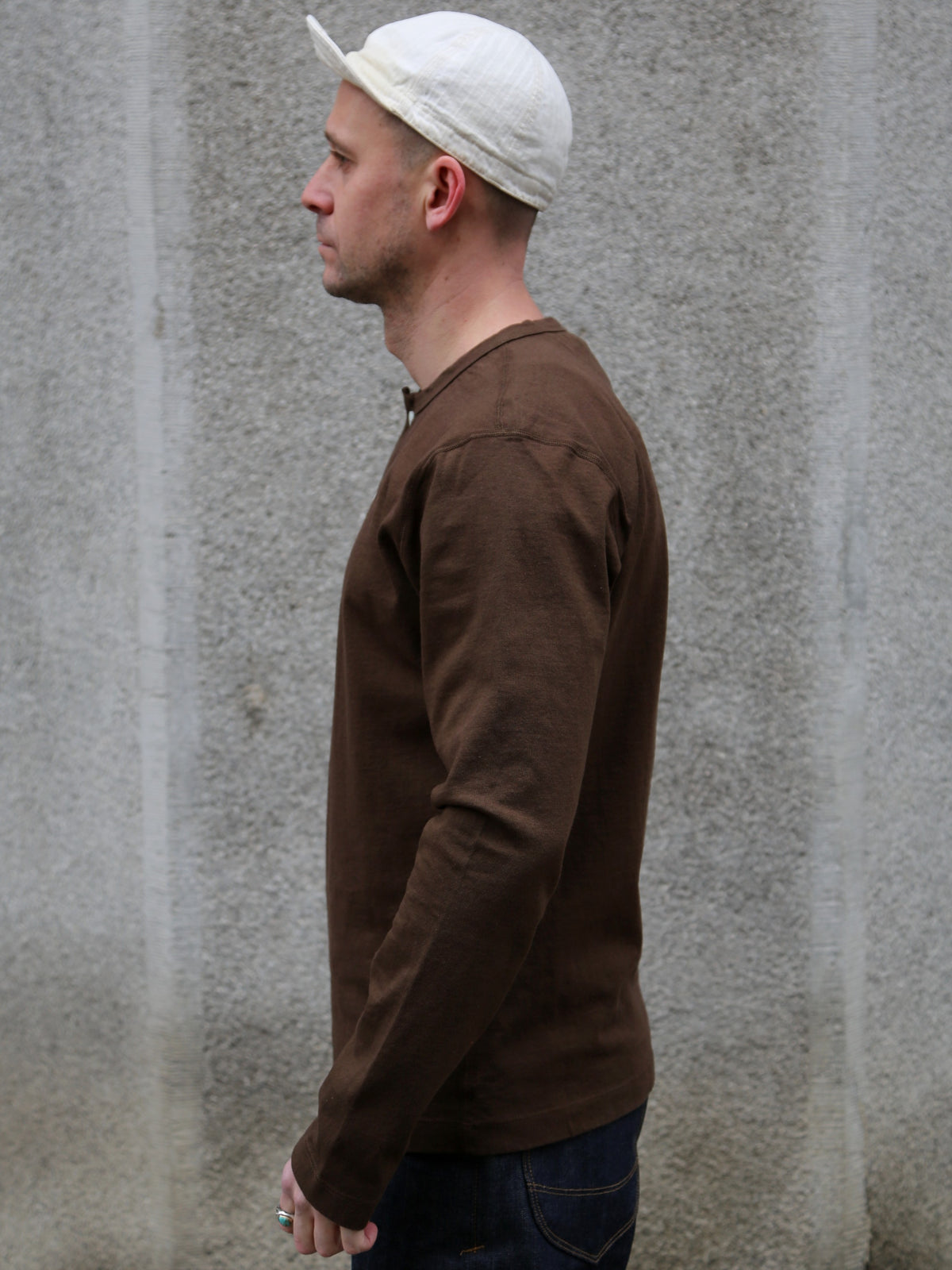 Freenote Cloth 13 Ounce Henley LS – Cedar (M0001501-CDR)