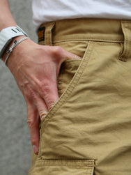 Iron Heart 9oz Canvas Military Cargo Shorts – Beige (IH-740-BEI)
