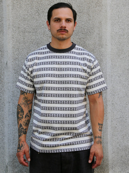 The Real McCOY's Military Jacquard Anchor Tee – Gray (MC26006-020)