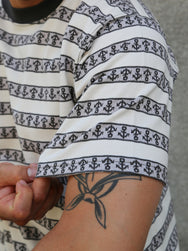 The Real McCOY's Military Jacquard Anchor Tee – Gray (MC26006-020)
