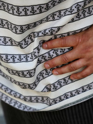 The Real McCOY's Military Jacquard Anchor Tee – Gray (MC26006-020)