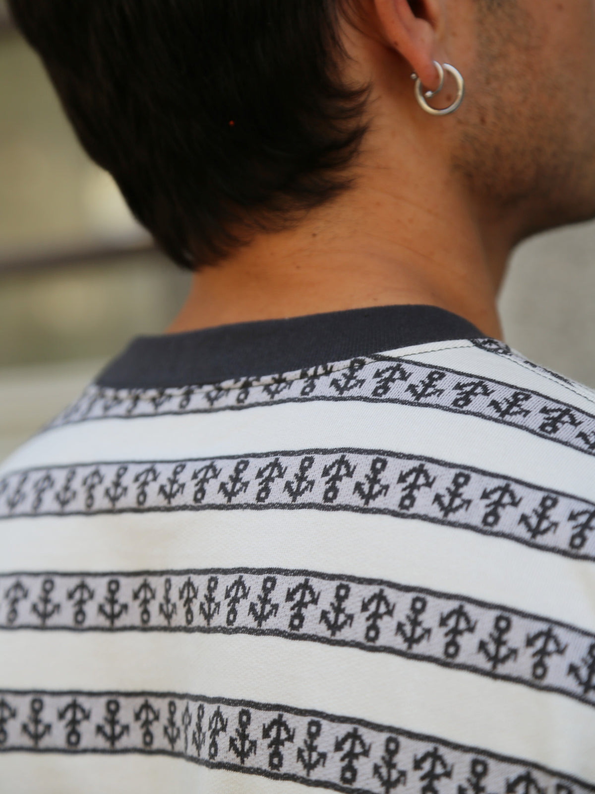 The Real McCOY's Military Jacquard Anchor Tee – Gray (MC26006-020)