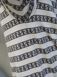 The Real McCOY's Military Jacquard Anchor Tee – Gray (MC26006-020)
