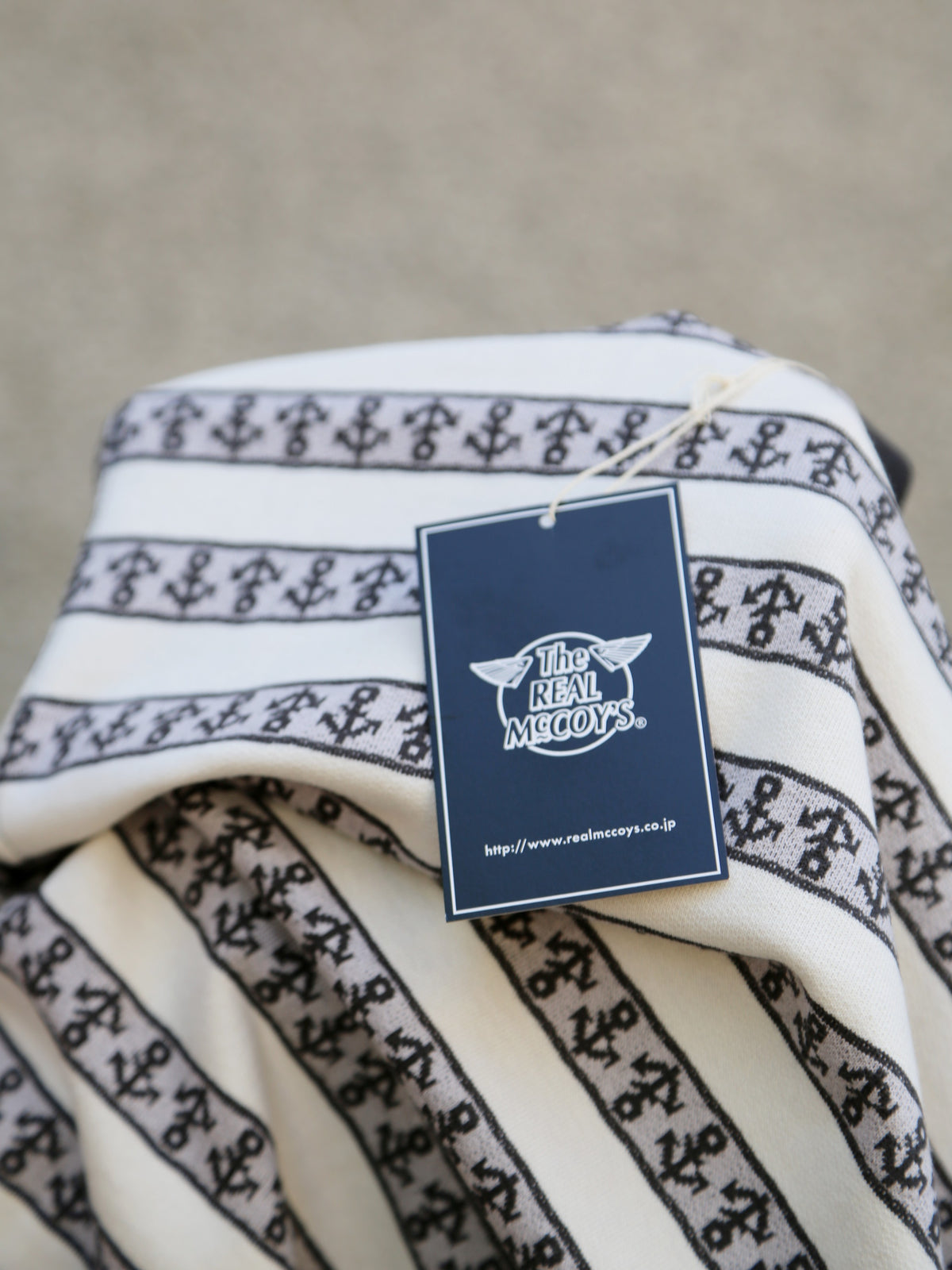 The Real McCOY's Military Jacquard Anchor Tee – Gray (MC26006-020)