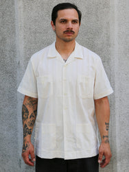 The Real McCOY's Joe McCoy Cuban Shirt S/S – Ecru (MS26007-012)