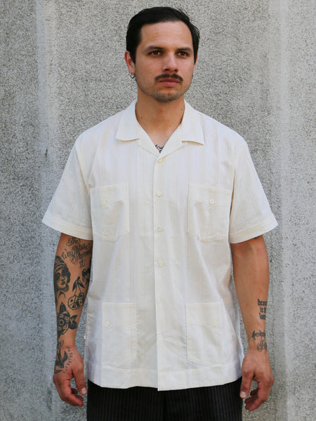 The Real McCOY's Joe McCoy Cuban Shirt S/S – Ecru (MS26007-012)