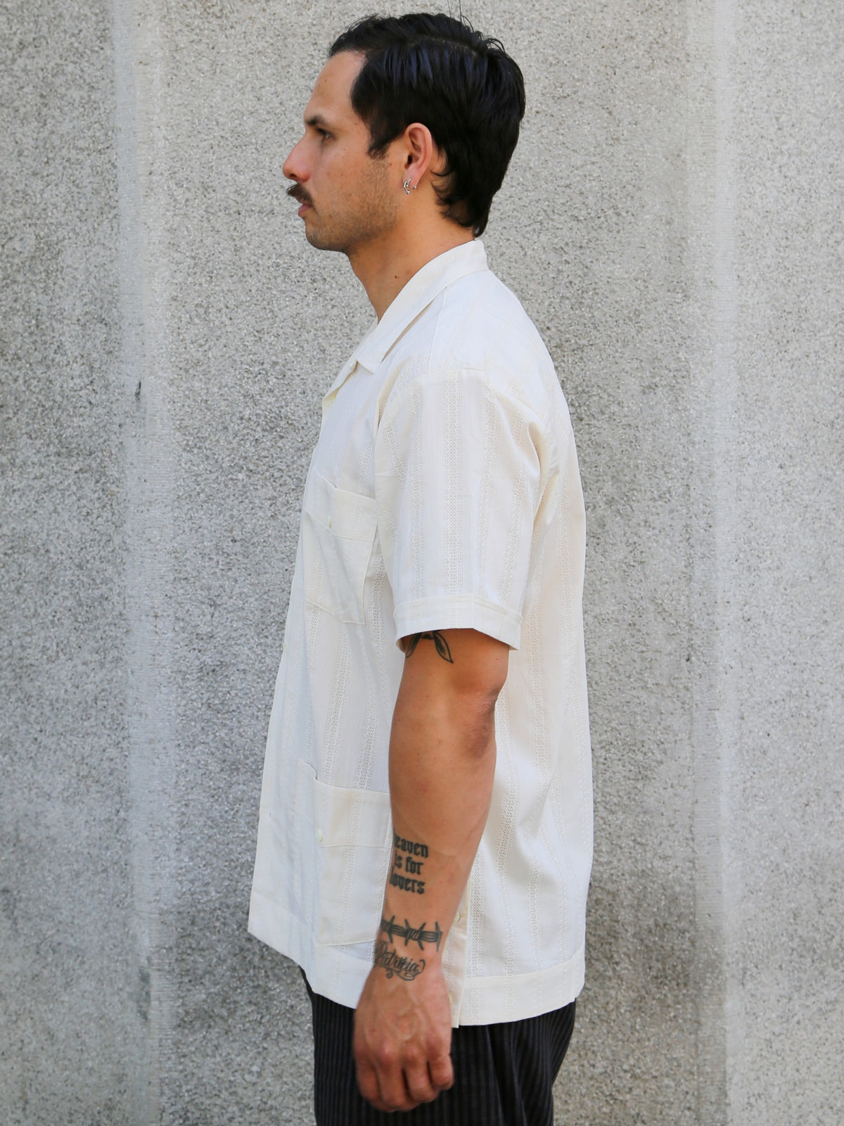 The Real McCOY's Joe McCoy Cuban Shirt S/S – Ecru (MS26007-012)