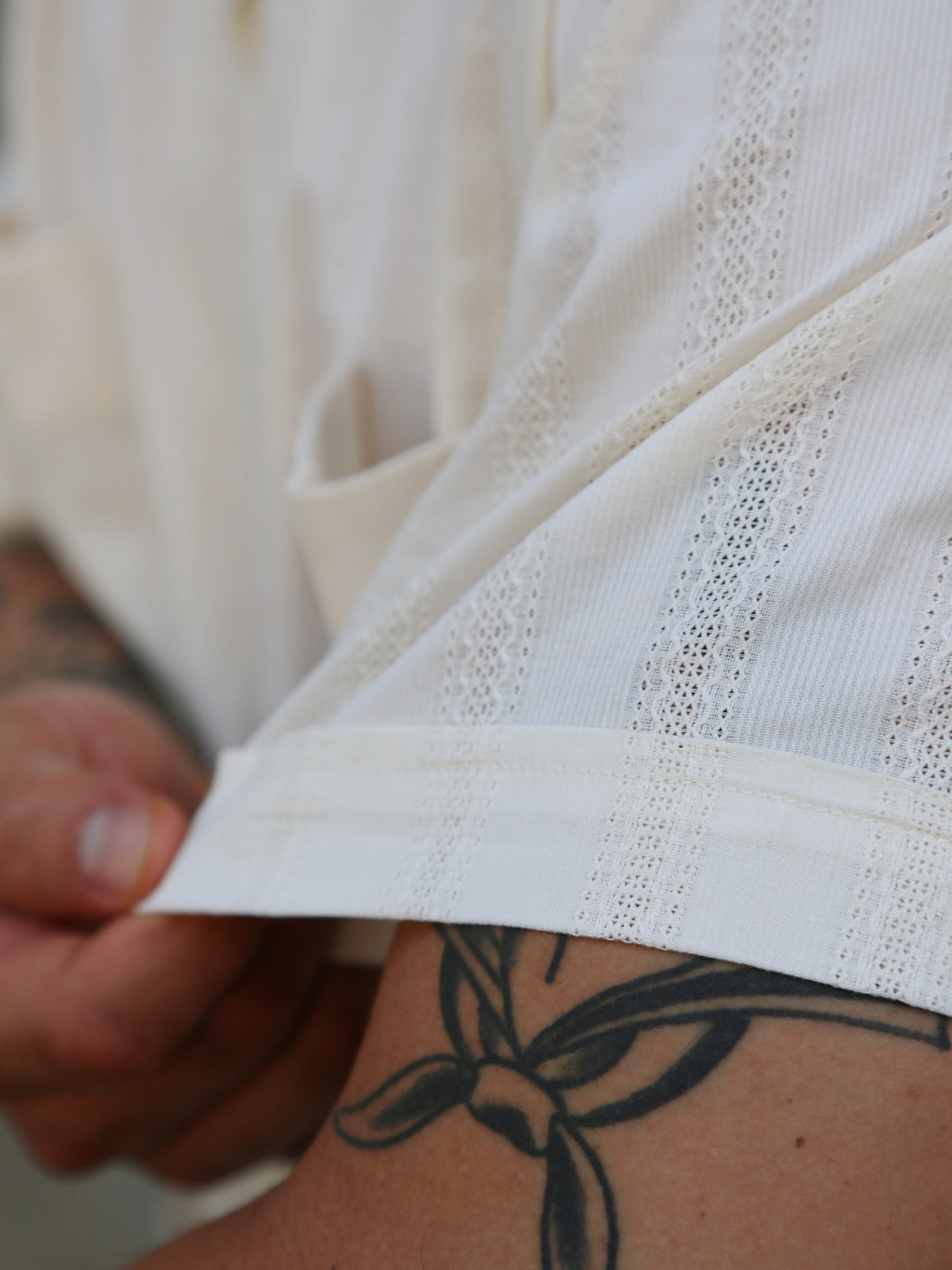 The Real McCOY's Joe McCoy Cuban Shirt S/S – Ecru (MS26007-012)