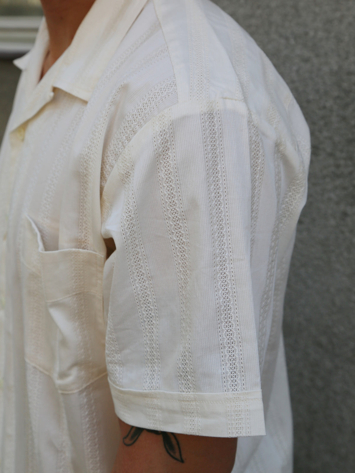 The Real McCOY's Joe McCoy Cuban Shirt S/S – Ecru (MS26007-012)